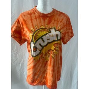 Colortone Orange Crush Soda Tie Dye Graphic T-Shirt Mens Small Short Sleeve